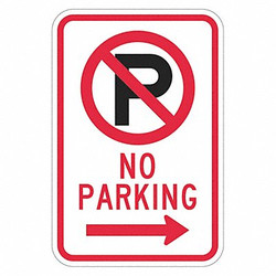 Lyle No Parking Sign,18" x 12"  T1-2886-HI_12x18