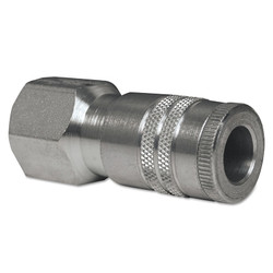 Air Chief Industrial Semi-Auto Coupler, Pipe Thread, 3/8 in Body Size, 3/8 in (NPT) F, Steel