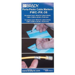 Brady Wire Marker Book,Write-On,Laminatng,PK10 PWC-PK-36