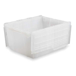 Orbis Attached Lid Ctr,Translucent,Solid,HDPE FP243 Clear