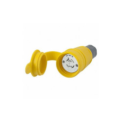 Hubbell Wiring Device-Kellems WT LckCon,Strt;20 A;Yllw,Elstmr,L16-20R HBL27W76