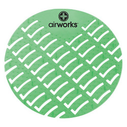 Air Works Urinal Screen,Round,Green,Evergreen,PK60 AWUS005