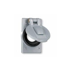 Hubbell Wiring Device-Kellems Weatherproof Cover,Thermoplastic,Gray HBL7425WOA
