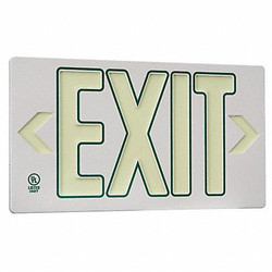 Sim Supply Exit Sign,8 3/4 in x 15 3/8 in,Plastic  GRAN4734