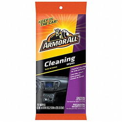 Armor All Automotive Cleaner,Wipe On,20 Wipes 18242