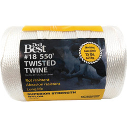 Do it Best #18 x 550 Ft. White Nylon Twisted Twine 301612