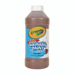 Crayola® Washable Paint, Brown, 16 Oz Bottle 54-2016-007