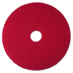 3M™ Low-Speed Buffer Floor Pads 5100, 19" Diameter, Red, 5/carton 510019