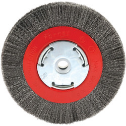 Forney 6 In. Crimped, Fine .008 In. Bench Grinder Wire Wheel 72751