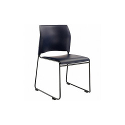 National Public Seating Stacking Chair,Vinyl,30-3/4in H,Navy 8704-10-04