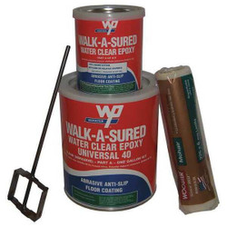 Wooster Products Anti-Slip Floor Coating,Clear,1 gal,Kit WAS40.CLR