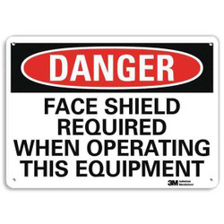 Lyle Danger Sign,7 in x 10 in,Aluminum U3-1457-RA_10X7