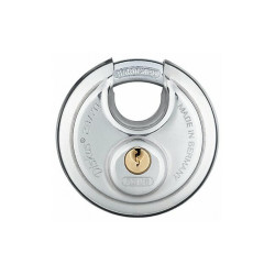 Abus Keyed Padlock, 49/64 in,Round,Silver,PK2 28/70 KAx2