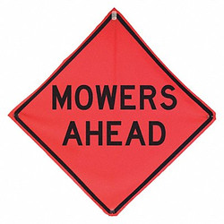 Eastern Metal Signs and Safety Mowing Ahead Traffic Sign,48" x 48" 8CD69