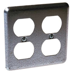 Raco Electrical Box Cover,2 Duplex Receptacle 873