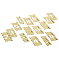 C.H. Hanson Stencil Set,Numbers,Brass 10008