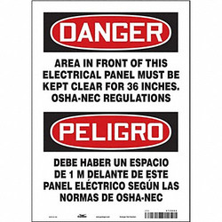 Condor Safety Sign,14 inx10 in,Vinyl 475N64