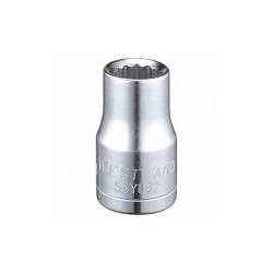 Westward Socket, Steel, Chrome, 11 mm 53YU62