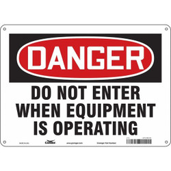 Condor Safety Sign,10 inx14 in,Polyethylene  472N36