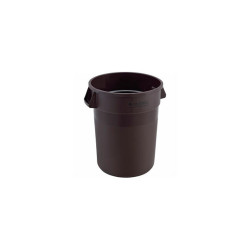 Global Industrial Plastic Trash Can 32 Gallon Brown