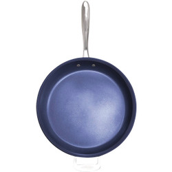 GraniteStone Diamond Blue 14 In. Round Nonstick Family Pan with Assist Handle