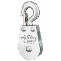 Manufacturer Varies Pulley Block,Swivel Hook,3/16" Rope dia 4JX67