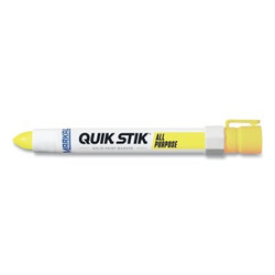 Quik Stik All Purpose Solid Paint Marker, 11/16 in Tip, 6 in L, Fluorescent Yellow