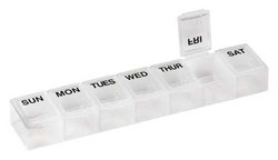 Healthsmart Pill Holder,Clear,Plastic 640-8218-9606