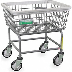R&b Wire Products Wire Laundry Cart,600 lb. Ld Cap.,Gray  100E/ANTI