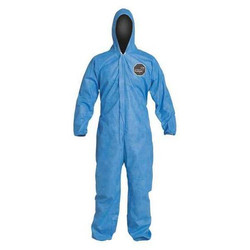 Dupont Hooded Coveralls,5XL,Blue,SMS,PK25 PB127SBU5X002500