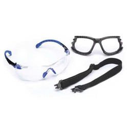 3m SafetyGlasses,Clear,AntiFog,Blk/Blu S1101SGAF-KT