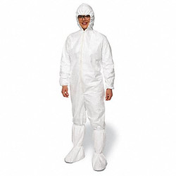 Dupont Coveralls,2XL,Wht,Tyvek IsoClean,PK25 IC180SWH2X002500