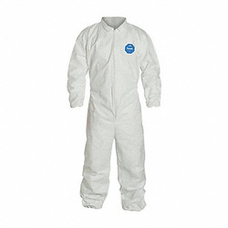 Dupont Collared Coveralls,2XL,Wht,Tyvek 400,PK6 TY125SWH2X0006G1