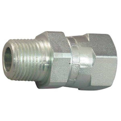 Aeroquip Hose Adapter,1/4",NPTF,1/4",JIC  2018-4-4S