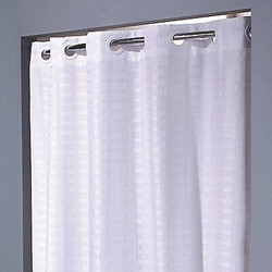 Hookless Shower Curtain,74 in L,42 in W,White HBH43LIT01SX