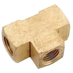 Manufacturer Varies Extruded Tee,Brass,1/8 in Pipe Size,FNPT 706101-02