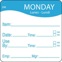 Daymark Day Label,Blue,PK250 1100531