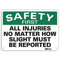 Lyle Safety Sign,7 inx10 in,Plastic U7-1161-NP_10X7