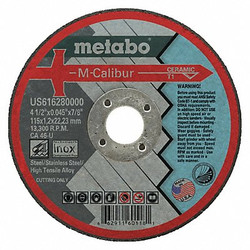 Metabo Cut-Off Wheel,Ceramic,4-1/2" dia.,Type 1 US616280000