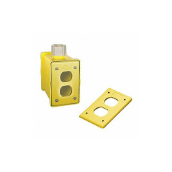 Hubbell Wiring Device-Kellems Portable Outlet Box,1Gang,1Inlet,Valox HBLPOB1DY