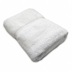 R & R Textile Bath Towel, 27x54 In, White,PK12  X01160