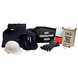 Chicago Protective Apparel Arc Flash Jacket and Bib Kit,Navy,L AG-43-L
