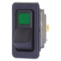 Eaton LightedRockerSwitch,Black,Off/MomentOn 8005K37N113V32