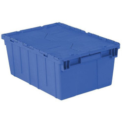 Orbis Attached Lid Container,Blue,Solid,HDPE FP143 DARK BLUE