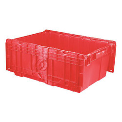 Orbis Attached Lid Container,Red,Solid,HDPE FP143 Red