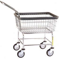R&b Wire Products Laundry Cart,26 1/2 in L,Silver 100CECLCH
