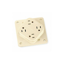 Hubbell Receptacle,Ivory,15 A,2P3W,Back,1PK HBL415I