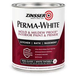 Zinsser Latex Acryl InteriorWhiteSemiGlos,1 qt 2754