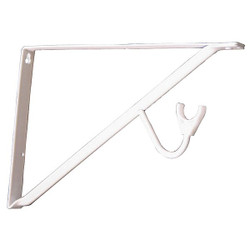 John Sterling Shelf and Rod Bracket,Steel,White RP-0496-WT