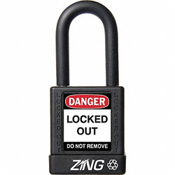Zing Lockout Padlock,KA,Black,1-3/4"H 7037
